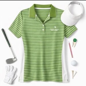 PAGE & TUTTLE Fourche Valley WOMEN'S GOLF POLO Cool Swing Size Large Side Panels